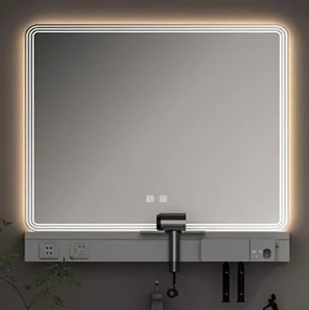 Καθρέπτης μπάνιου GREYS 80 LED Light Grey 80X60 εκ. 80x5x60 εκ.