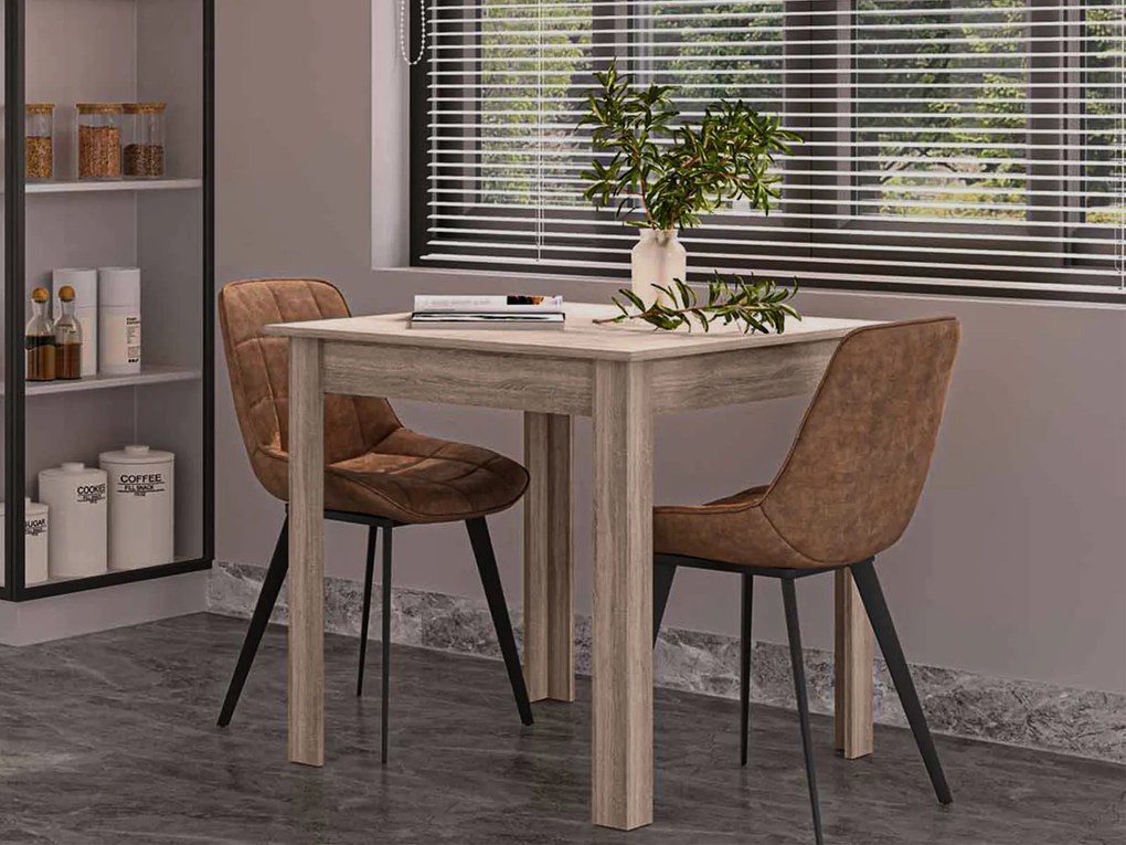 HAZEL Τραπέζι Κουζίνας Ξύλινο Truffel 80x80x77εκ.