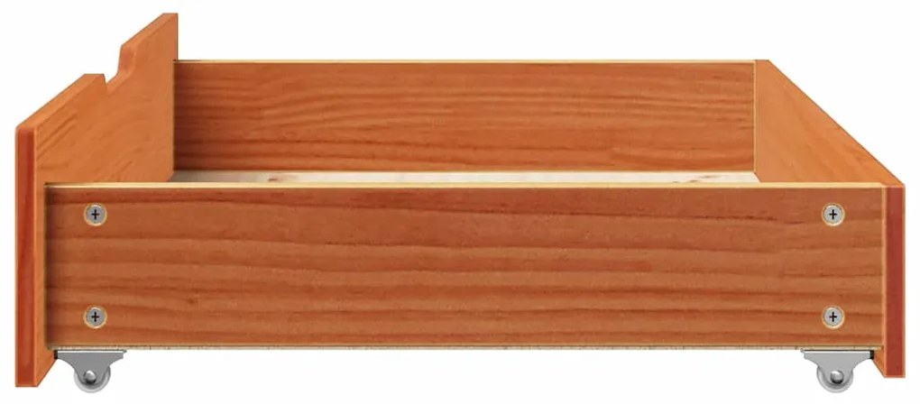 vidaXL Συρτάρια Κρεβατιού 2 τεμ 80x55x17εκ Καφέ Κεριού Μασίφ Πεύκο