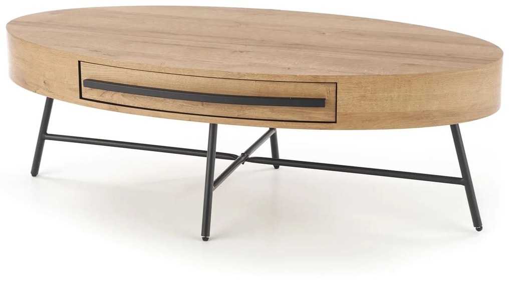 CAROLINA c.table, golden oak / black DIOMMI V-CH-CAROLINA-LAW