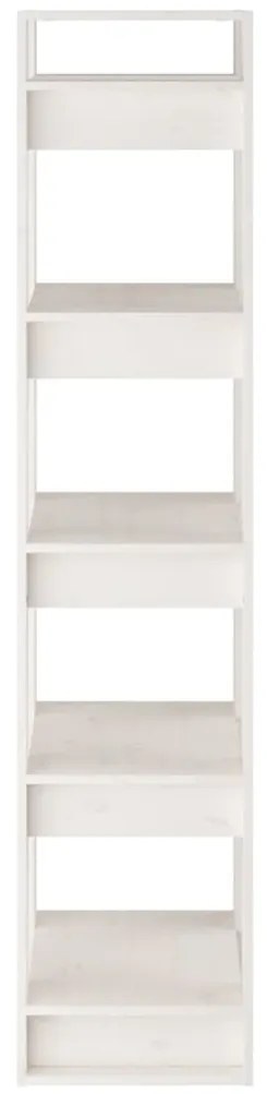 vidaXL Βιβλιοθήκη/Διαχωριστικό Χώρου Λευκό 41x35x160 εκ. Μασίφ Πεύκο