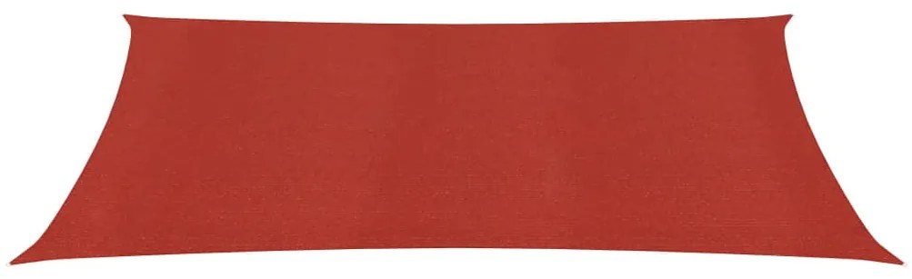 vidaXL Πανί Σκίασης Κόκκινο 4 x 7 μ. από HDPE 160 γρ/μ²