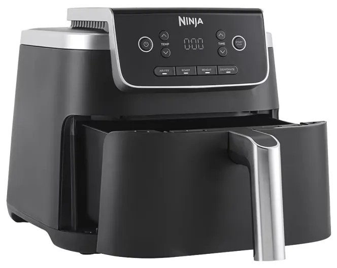 Φριτέζα ζεστού αέρα Ninja AF140EU PRO, 1750W, 4.7 l, 40-240C, 4 προγράμματα, Χρονοδιακόπτης, AirCrisp, Αντικολλητική επίστρωση, Μαύρο