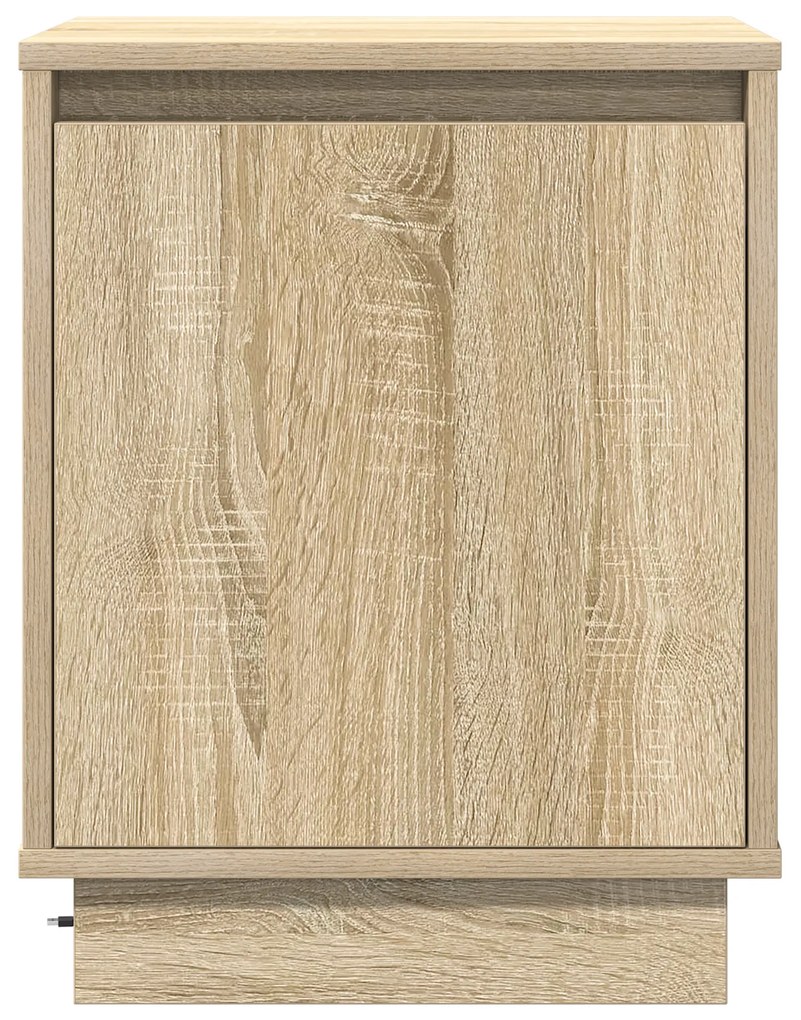 vidaXL Κομοδίνο με LED Φωτισμό Sonoma Oak 39x34,5x50 εκ