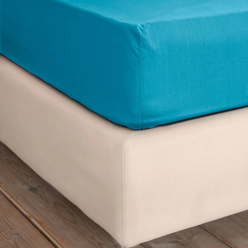 Σεντόνι Ημίδιπλο Με Λάστιχο (120x200+32) Nima Unicolors SS24 Μπλε