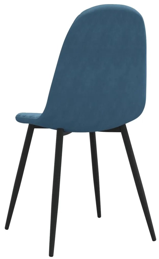 vidaXL Καρέκλες Τραπεζαρίας 6 τεμ. Μπλε Βελούδινες