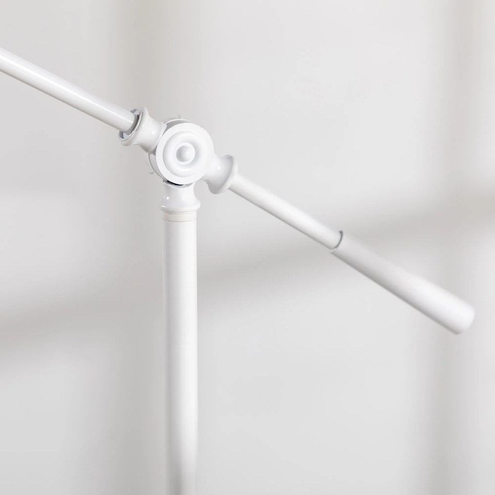 HOMCOM Φωτιστικό δαπέδου σε βιομηχανικό στυλ, ρυθμιζόμενο ύψος, διακόπτης ποδιού; 30 x 30 x 131 cm, Μαύρο