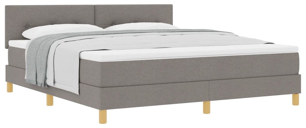 vidaXL Κρεβάτι με Κουβέρτα με Ματράζ Ταπέ 180x200 εκ. Ύφασμα