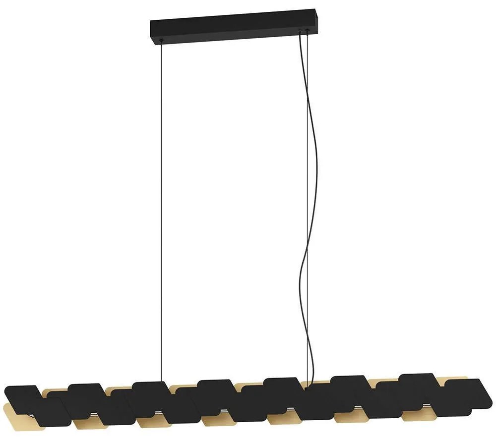 Φωτιστικό Οροφής - Ράγα Altagracia 390032 135x65x150cm Dim Led 5000lm 11W 3000K Black-Gold Eglo Steel