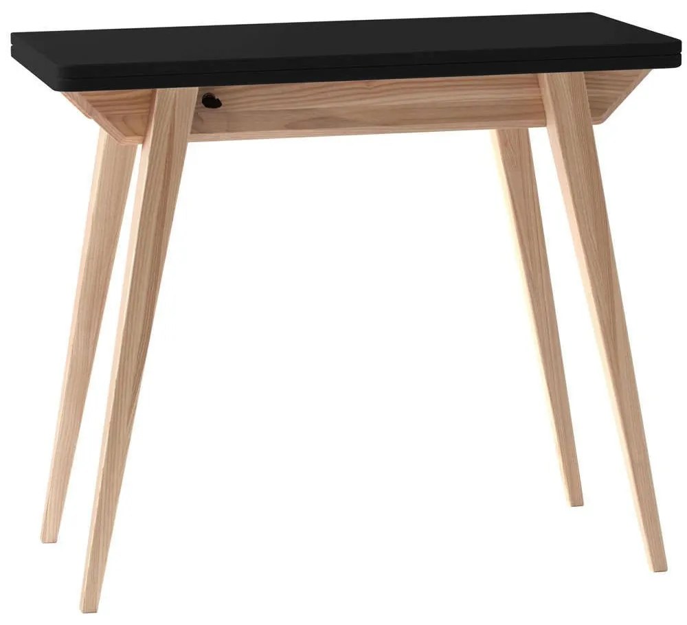 Τραπέζι Επεκτεινόμενο Envelope ENVELOPEEXTBLACK 90x45x76/90x90x74,8cm Black Mdf, Wood