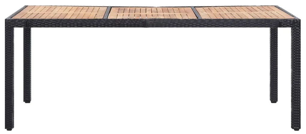 vidaXL Σετ Τραπεζαρίας Εξ. Χώρου 9 τεμ. Μαύρο Συνθ. Ρατάν με Μαξιλάρια