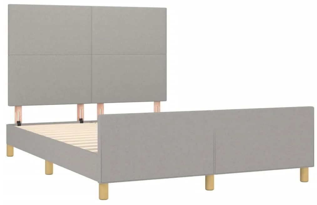 vidaXL Σκελετός Κρεβατιού Χωρίς Στρώμα Αν. Γκρι 140x200 εκ.Υφασμάτινο