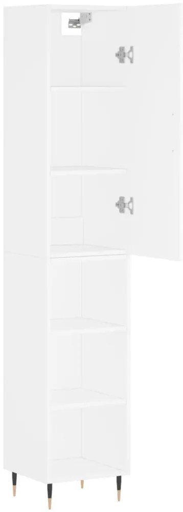 vidaXL Ντουλάπι Λευκό 34,5 x 34 x 180 εκ. από Επεξεργασμένο Ξύλο