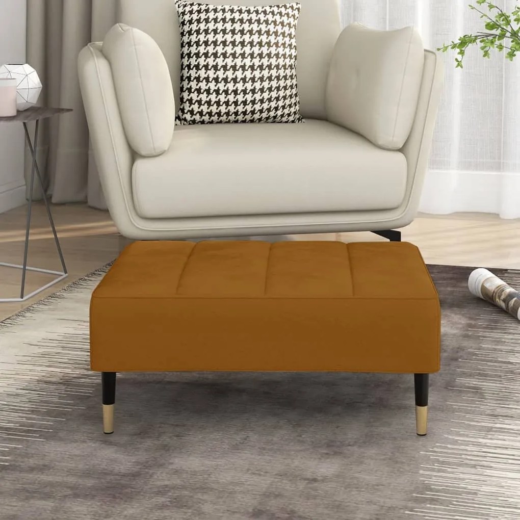vidaXL Υποπόδιο Καφέ 78 x 56 x 32 εκ. Βελούδινο