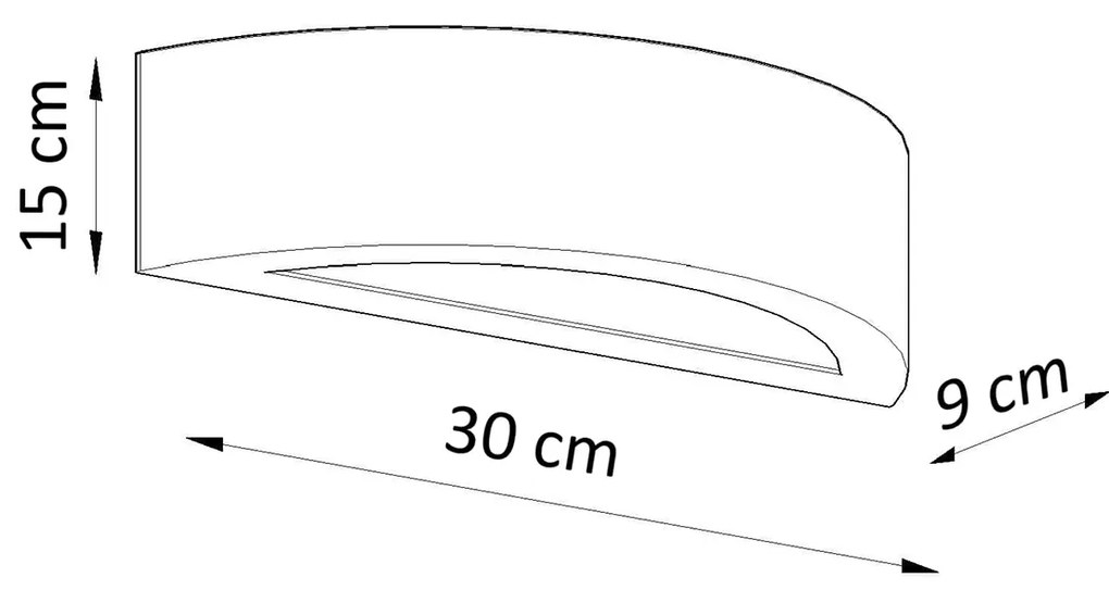 Sollux Φωτιστικό τοίχου λευκό κεραμικό ATENA 30,Ε27 1xmax 15W LED