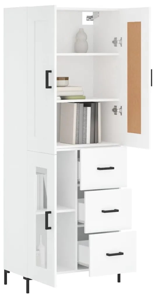 vidaXL Ντουλάπι Λευκό 69,5x34x180 εκ. από Επεξεργασμένο Ξύλο