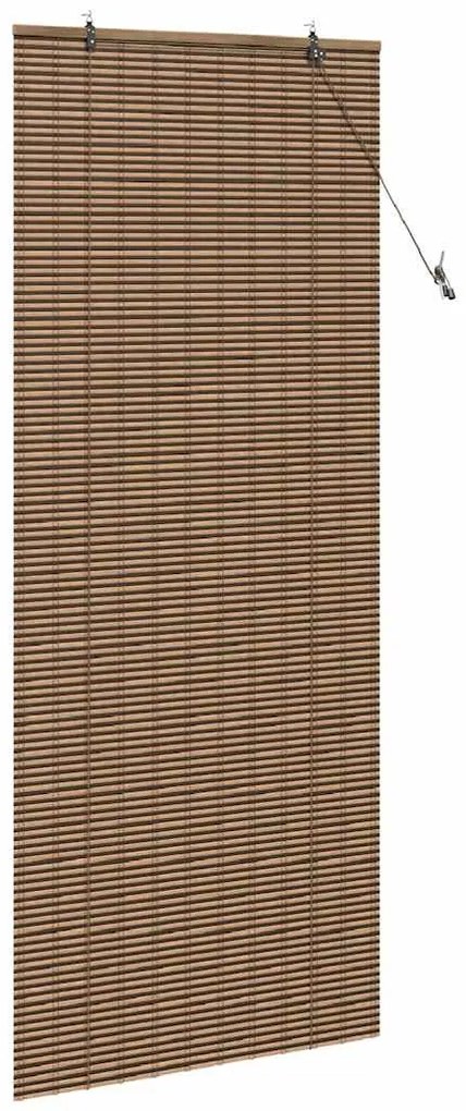 vidaXL Ρολό Παραθύρου με κουρτίνες Καφέ 80 x 220 cm Μπαμπού