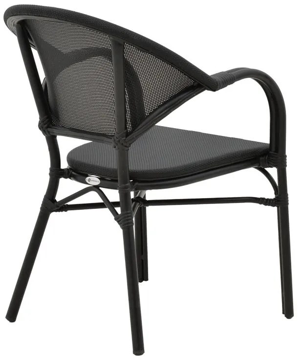 Καρέκλα - Πολυθρόνα Elyza μαύρο αλουμίνιο-μαύρο textilene 57x62x84 εκ. 57x62x83 εκ.