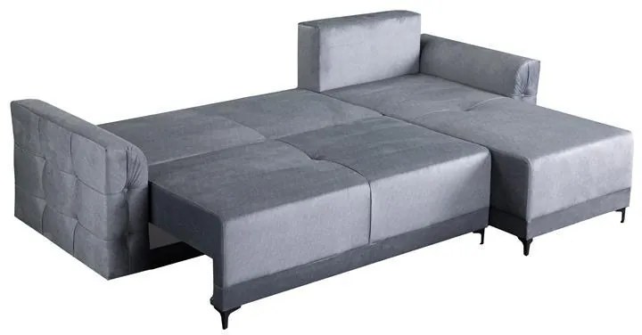 Γωνιακός Καναπές - Κρεβάτι SMAK Γκρί 266x175x83εκ 266x175x83 εκ.