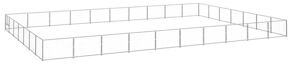vidaXL Σπιτάκι Σκύλου Ασημί 70 μ² Ατσάλινο
