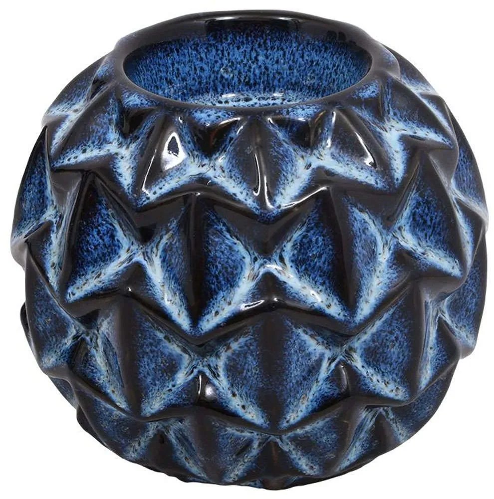 Κηροπήγιο Για Ρεσώ 023-124-120 10x10cm Blue Ceramic