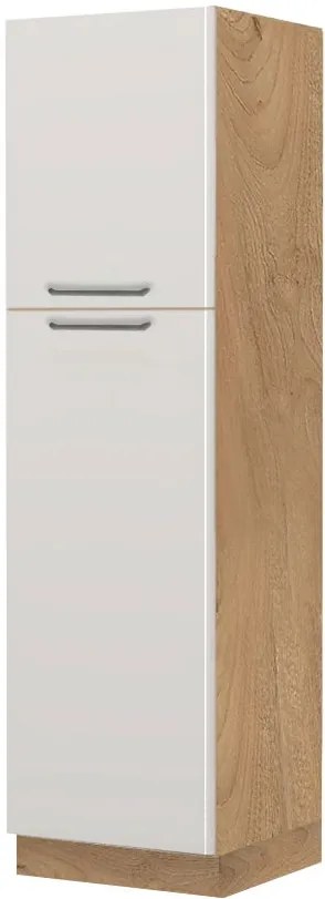 Επιδαπέδιο ντουλάπι ψηλό Modena K21-60-2KF-Καρυδί - Γκρι ανοιχτό