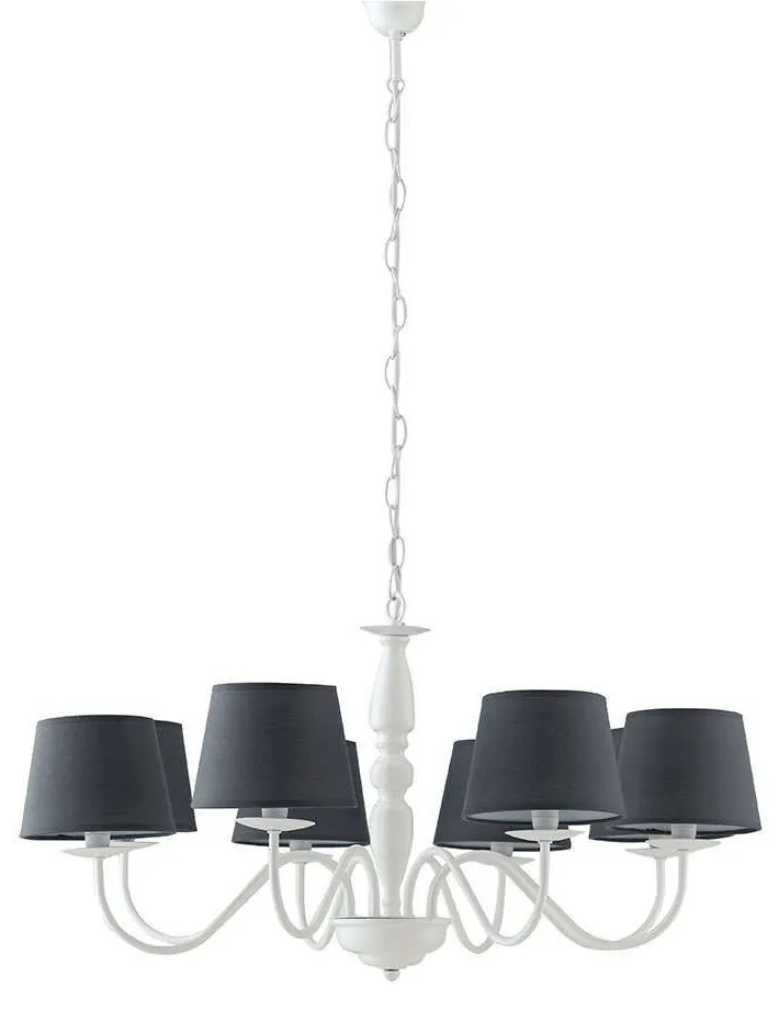 Φωτιστικό Οροφής I-Favola/8 White-Grey Luce Ambiente Design Metal, Fabric