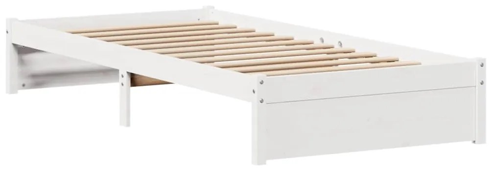 vidaXL Σκελετός Κρεβ. Χωρίς Στρώμα Λευκό 90x190 εκ Μασίφ Πεύκο