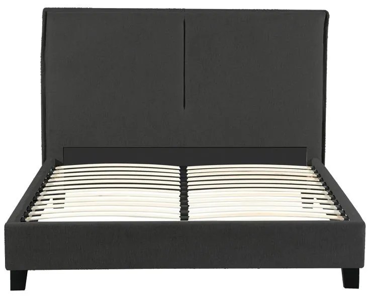 Κρεβάτι διπλό Majus ύφασμα ανθρακί-beige 160x200εκ 170x214x115 εκ.