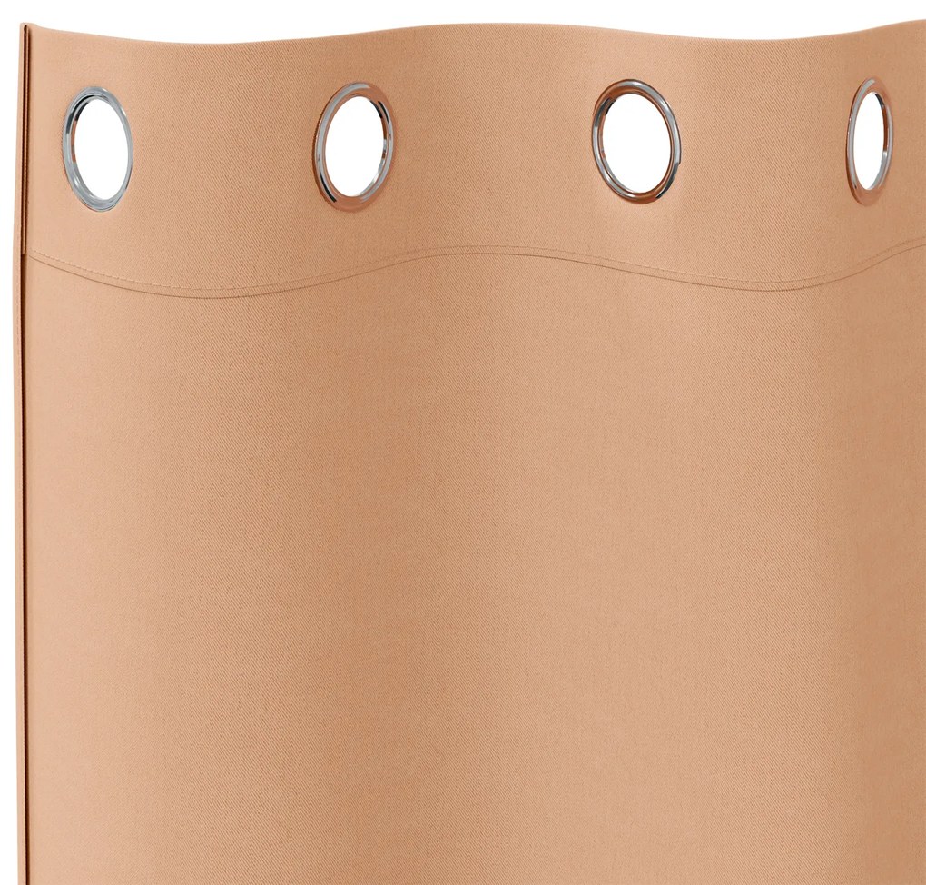 vidaXL Κουρτίνες 2 pcs Ανοιχτό καφέ 175 x 140 εκ. Πολυεστέρας