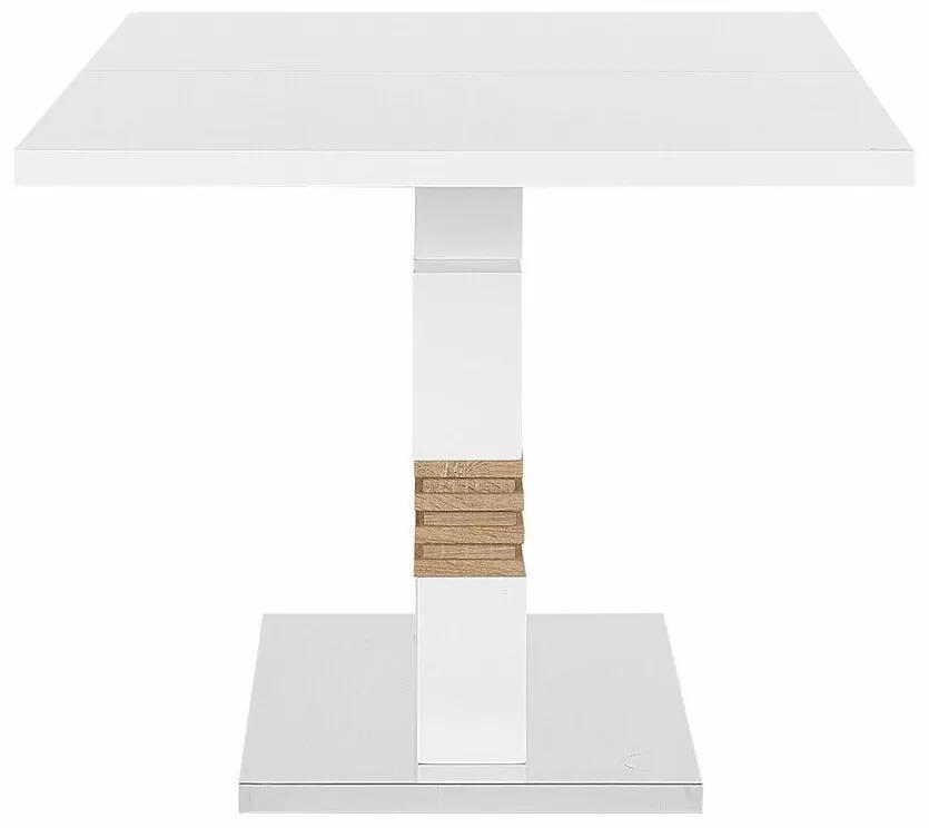 Τραπέζι Berwyn 1041, Άσπρο, Ανοιχτό χρώμα ξύλου, 77x90x160cm, 76 kg, Ινοσανίδες μέσης πυκνότητας | Epipla1.gr