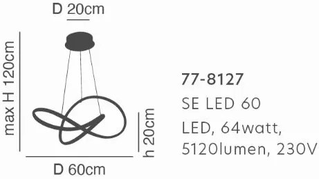 SE LED 60 MALBERA PENDANT CHROME Β5