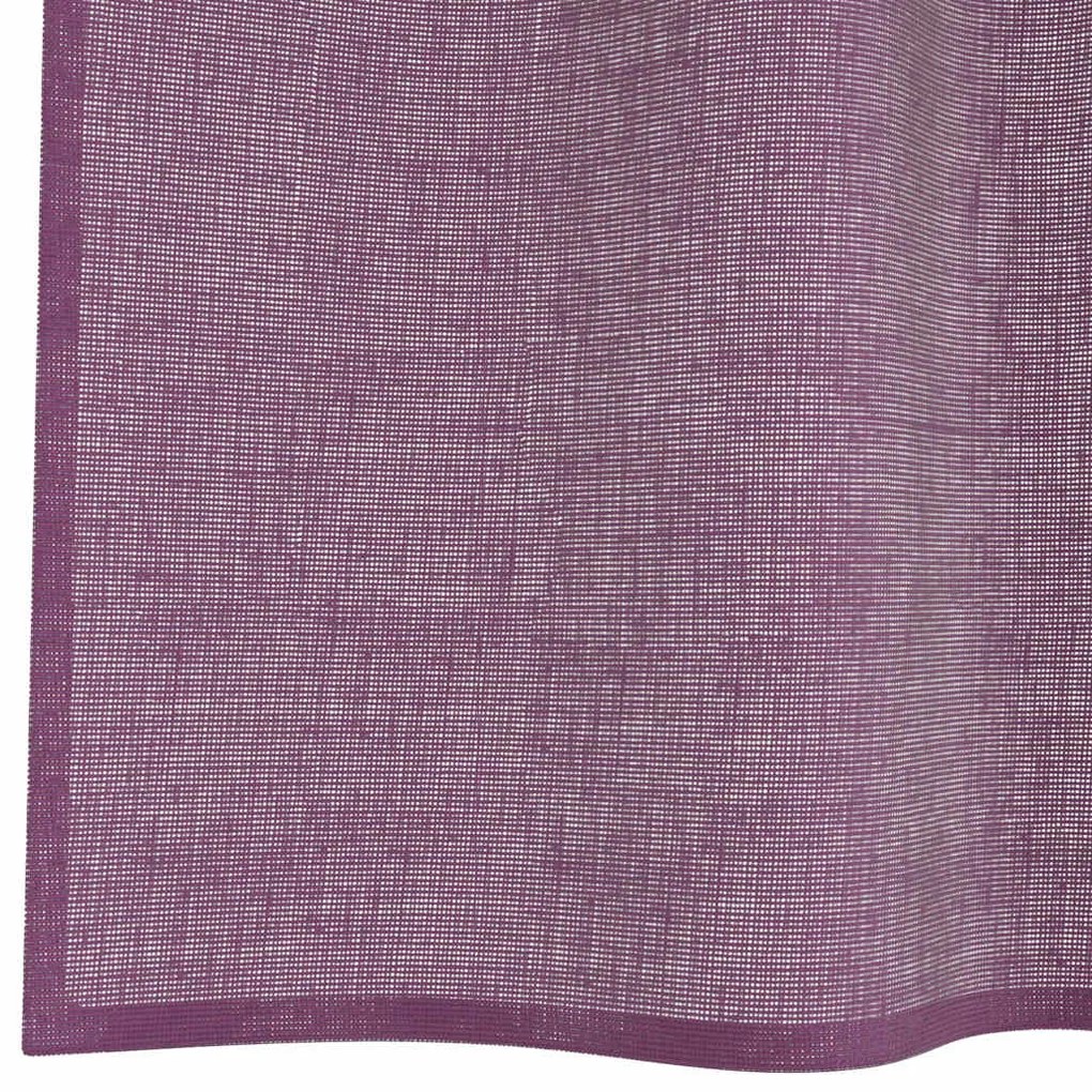 vidaXL Κουρτίνες Voile με βρόχους 2 τεμάχια Μοβ 140x245 εκ.