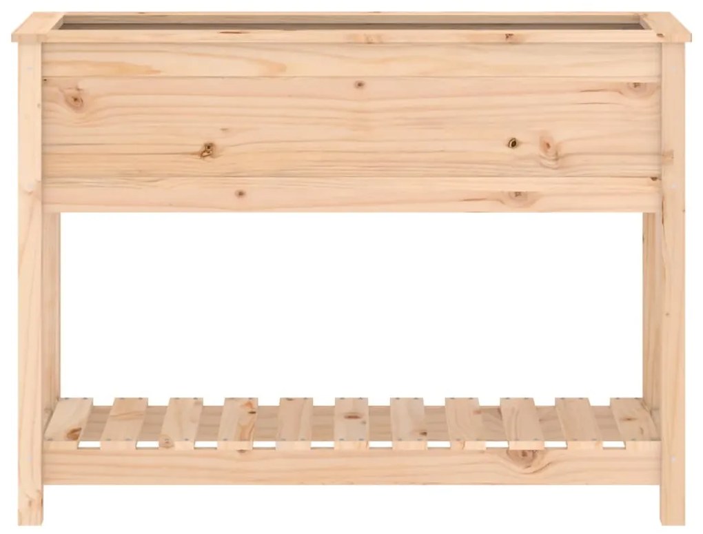 vidaXL Ζαρντινιέρα με Ράφι 111,5 x 34,5 x 81 εκ. Μασίφ Ξύλο Πεύκου