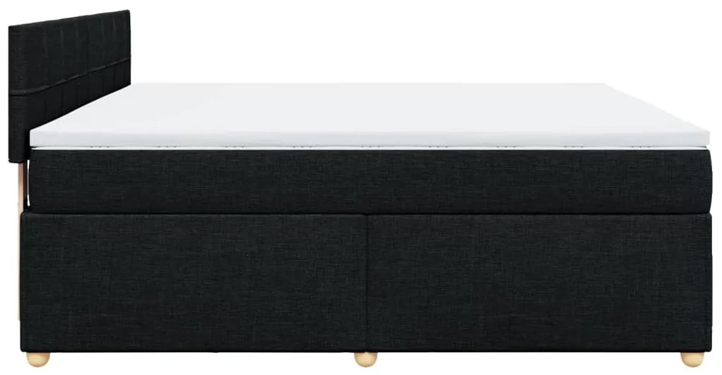 ΚΡΕΒΑΤΙ BOXSPRING ΜΕ ΣΤΡΩΜΑ ΜΑΥΡΟ 180X200 ΕΚ. ΥΦΑΣΜΑΤΙΝΟ 3289061