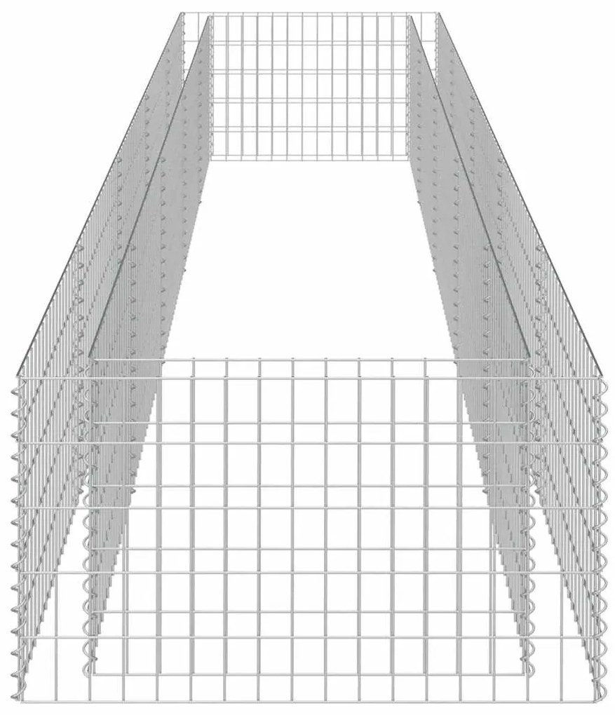 vidaXL Συρματοκιβώτιο-Γλάστρα Υπερυψωμένη 450x90x50 εκ. Γαλβ. Χάλυβας