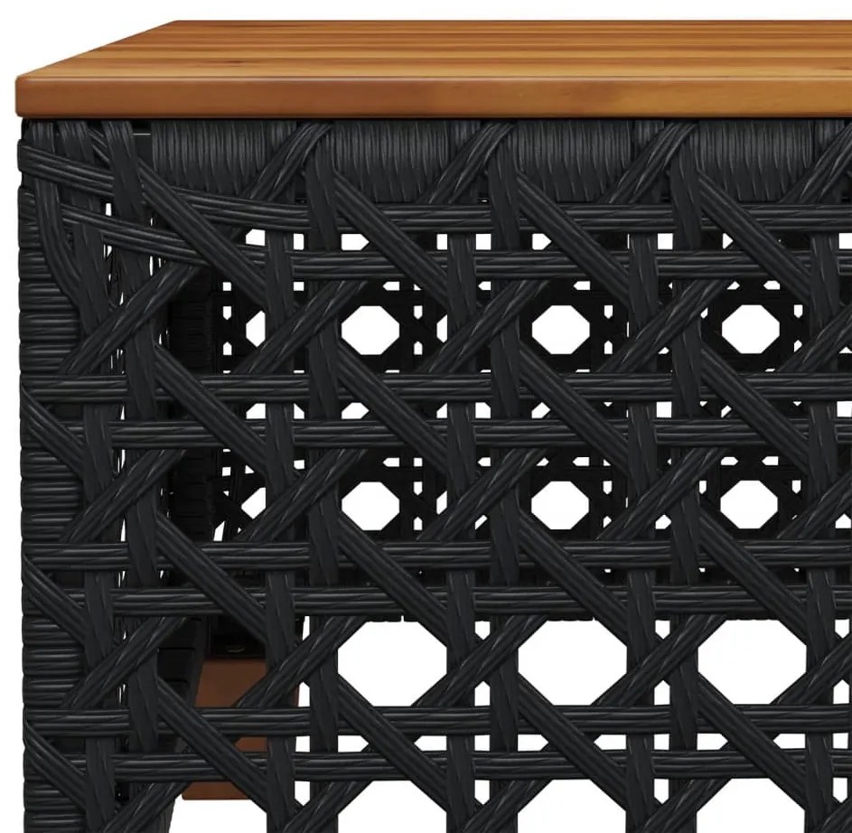 vidaXL Σαλόνι Κήπου Σετ 9 Τεμαχίων Μαύρο από Συνθ. Ρατάν με Μαξιλάρια