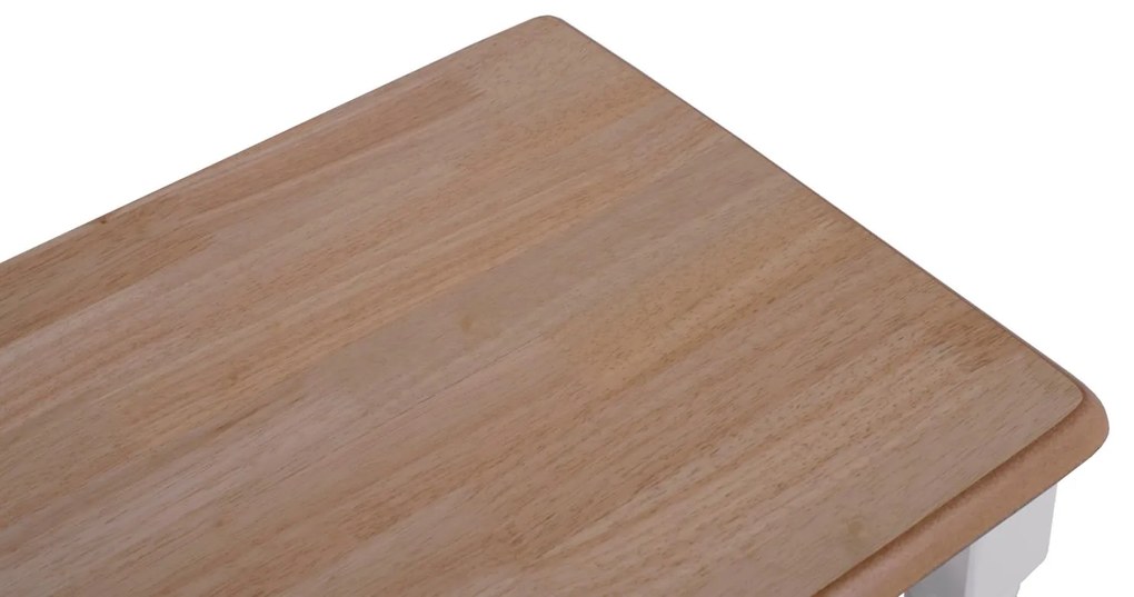 Καρέκλα - Παγκάκι PAMUEL Ξύλινο Λευκό - Φυσικό 120x40x46 εκ. 120x40x46 εκ.