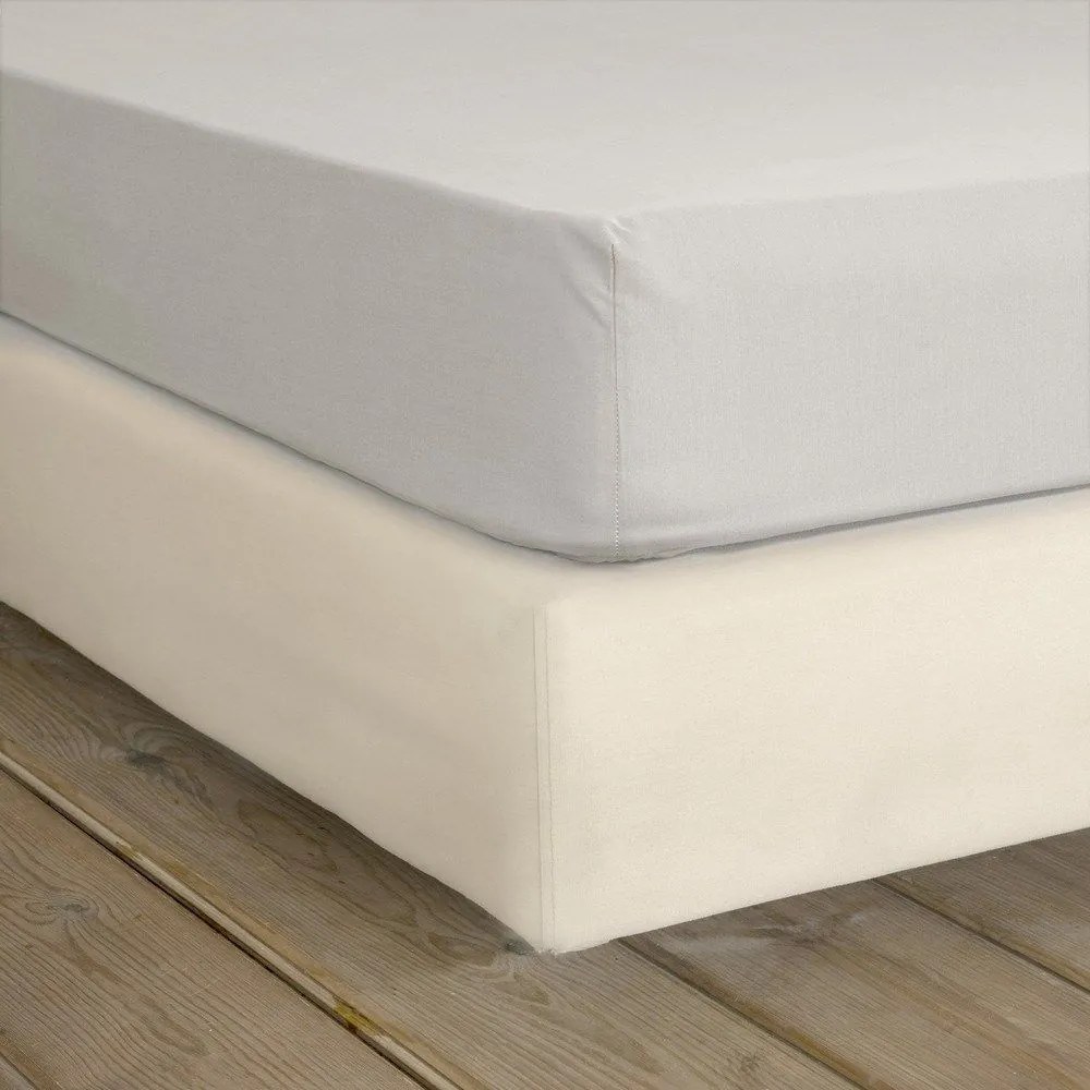 Σεντόνι Unicolors Με Λάστιχο Oat Beige Nima Μονό 100x232cm 100% Cotton