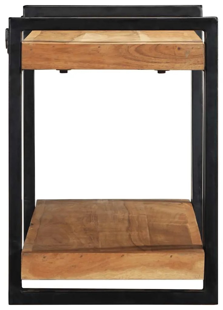 Ράφι τοίχου 90x33x45 cm μασίφ ξύλο ακακίας - Καφέ