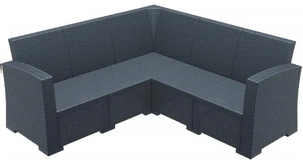 Siesta   Monaco/ST-Corner Dark Grey* Sofa  metax-01-00-0703 διάστ.207.0000 x 207.0000 x 79.0000