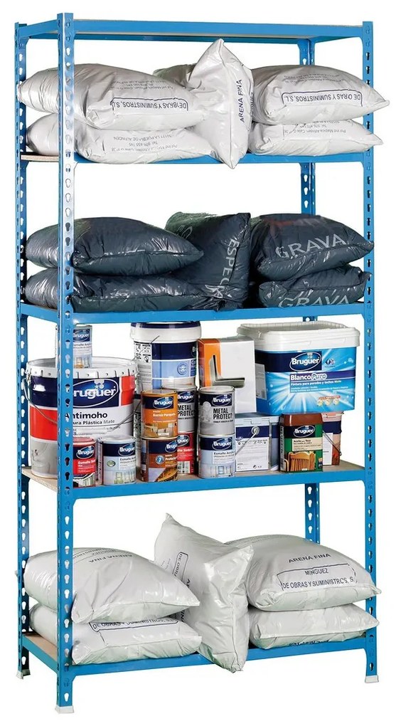 Ράφια Simon Rack Maderclick Plus 5/500 750 kg Μέταλλο 5 Ράφια τσιπ - ματ (200 x 100 x 50 cm)