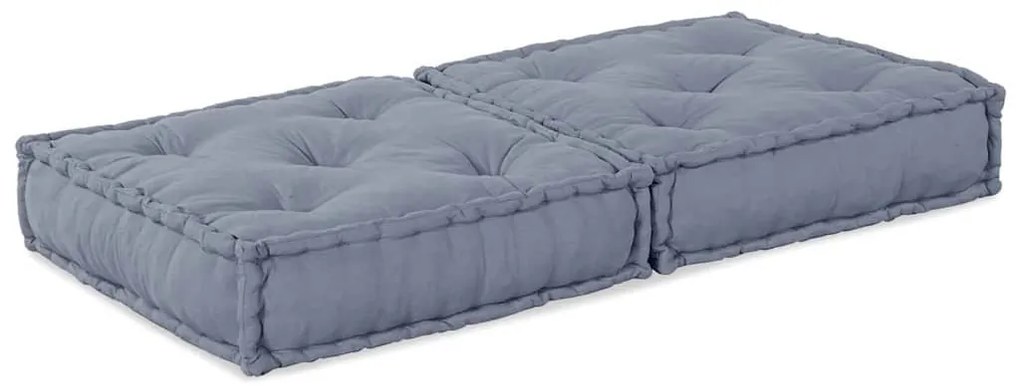 vidaXL Μοντέρνος Πουφ Γκρι 70x70x36 Ύφασμα