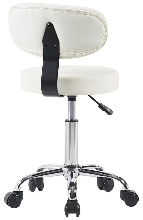 Καρέκλα γραφείου τροχήλατη Mafeshi pu σε λευκή απόχρωση 45x44x70-82εκ 45x44x82 εκ.