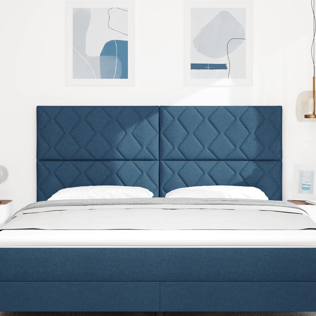 vidaXL Υφασμάτινο Κεφαλάρι Geometric Σκούρο Μπλε 180 cm ύφασμα