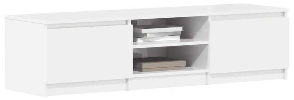 vidaXL Έπιπλο Τηλεόρασης Γυαλιστερό Λευκό 140x40x35,5 εκ. Επεξ. Ξύλο