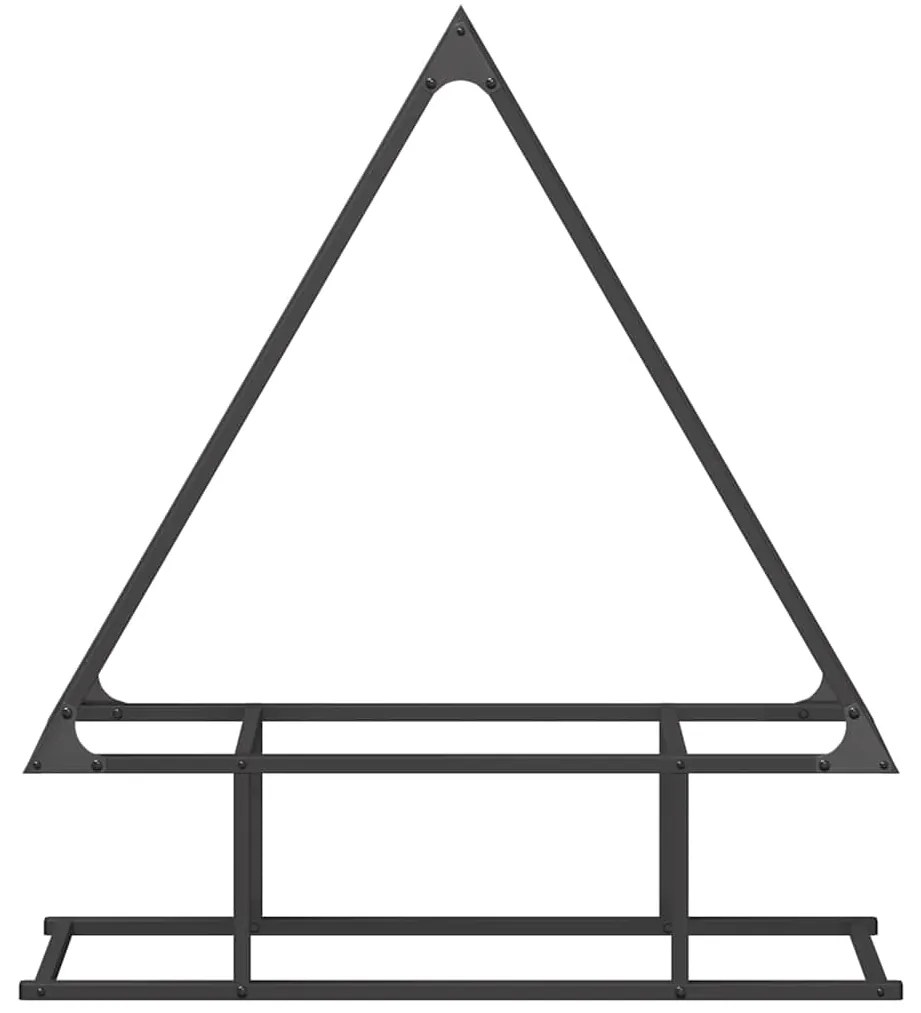 vidaXL Ράφι για καυσόξυλα Μαύρο 80x25x90 εκ. Ατσάλι ψυχρής έλασης