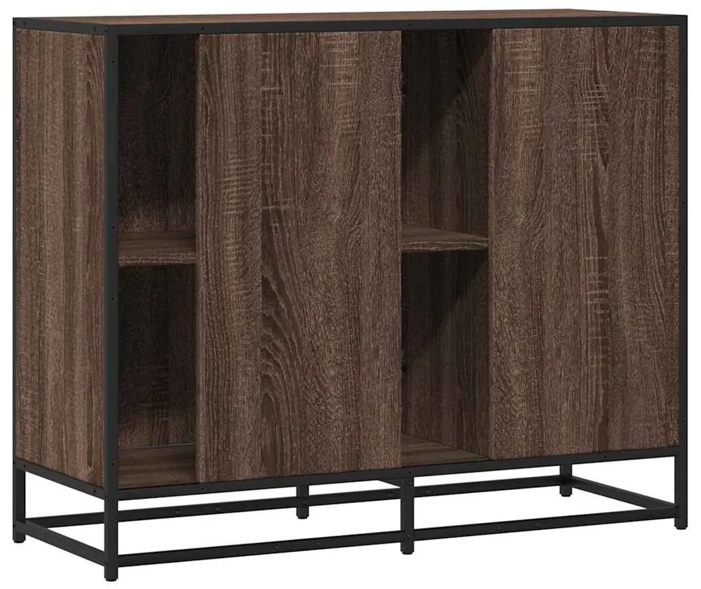 vidaXL Sideboard καφέ δρυς 92x35x76 cm Ξύλινο μηχανουργικό ξύλο