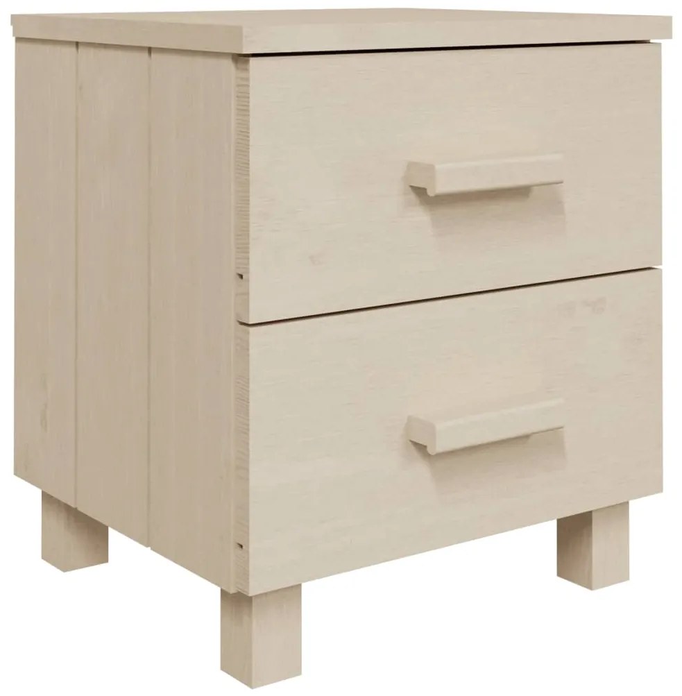 vidaXL Κομοδίνα HAMAR 2 Τεμ. Μελί 40x35x44,5 εκ. Μασίφ Ξύλο Πεύκου