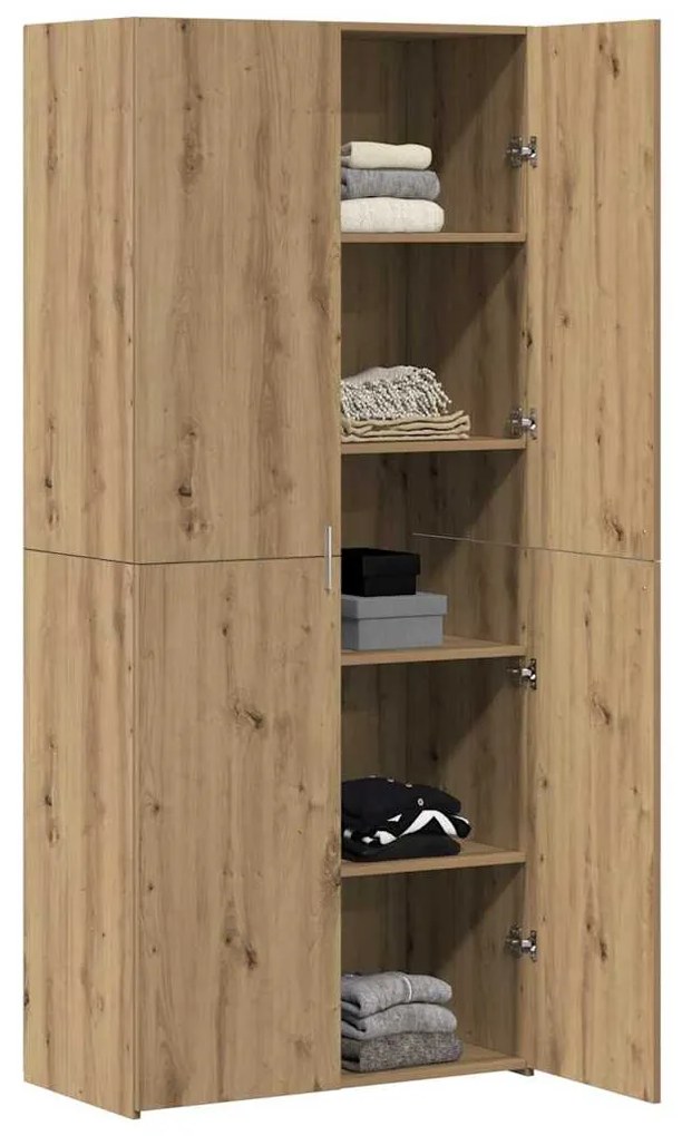 vidaXL Highboard artisan δρυς 40 x 42,5 x 185 εκ. Επεξεργασμένο ξύλο